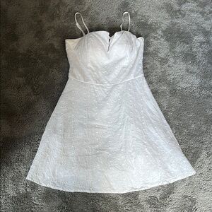 Trixxi White Sleeveless A-Line Mini Dress